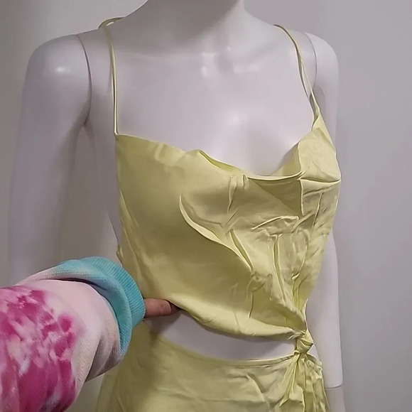 FOR Love & Lemons Kyra Cut Out Maxi Dress in Yellow - Picture 4 of 12